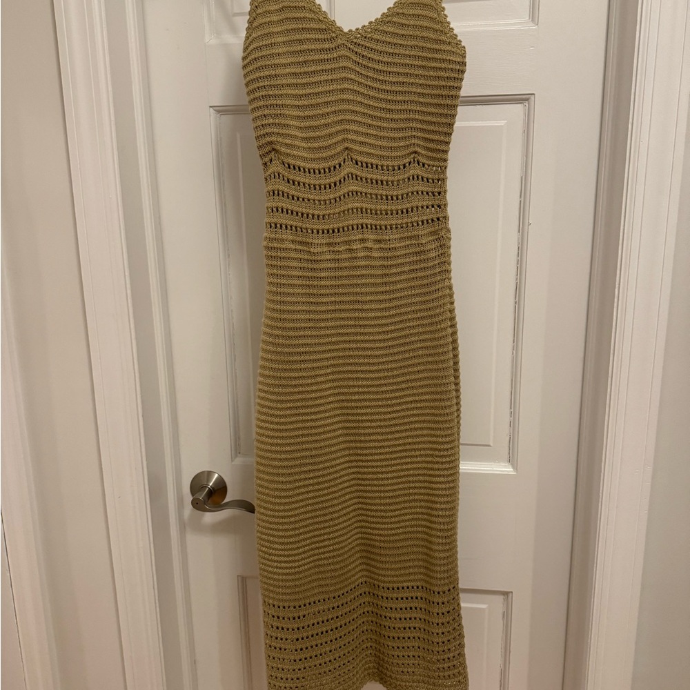Elegant Tan Knit Dress